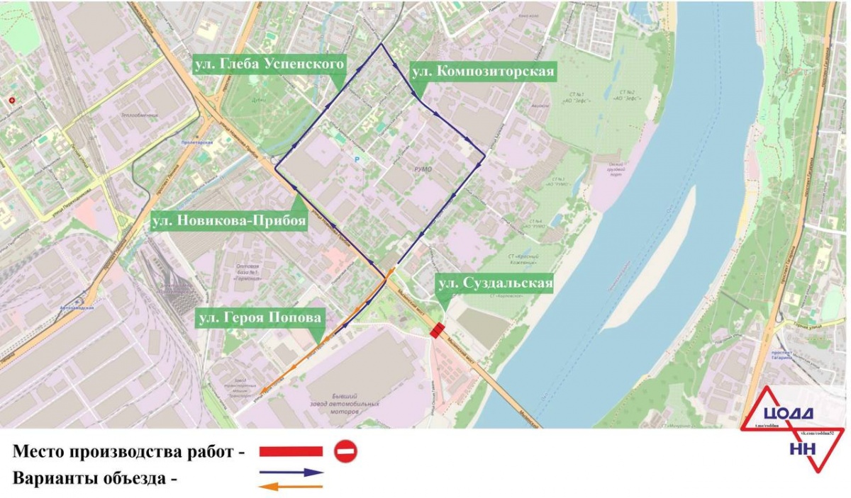 Движение под путепроводом у Мызинского моста перекроют в Нижнем Новгороде - фото 1