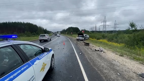 Переломы и ушибы получили водители двух легковушек на трассе в Балахниснком районе - фото 2