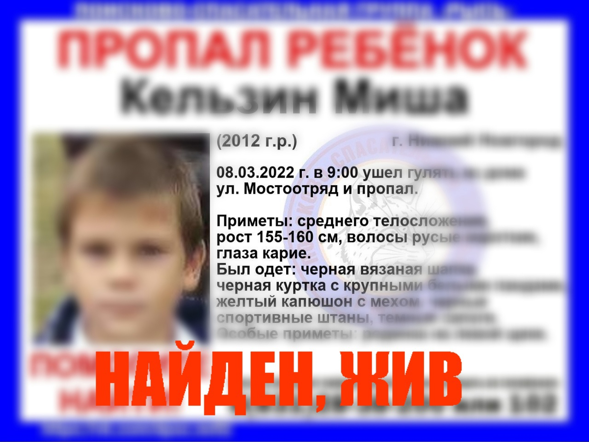 Пропавшего в Нижнем Новгороде 10-летнего мальчика нашли спустя сутки - фото 1
