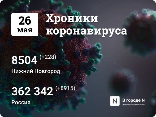 Хроники коронавируса: 26 мая, Нижний Новгород и мир