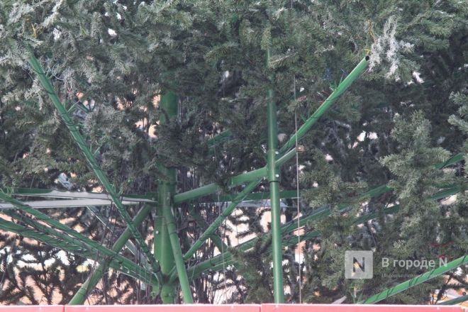 Главную елку Нижнего Новгорода демонтируют на площади Минина и Пожарского - фото 6